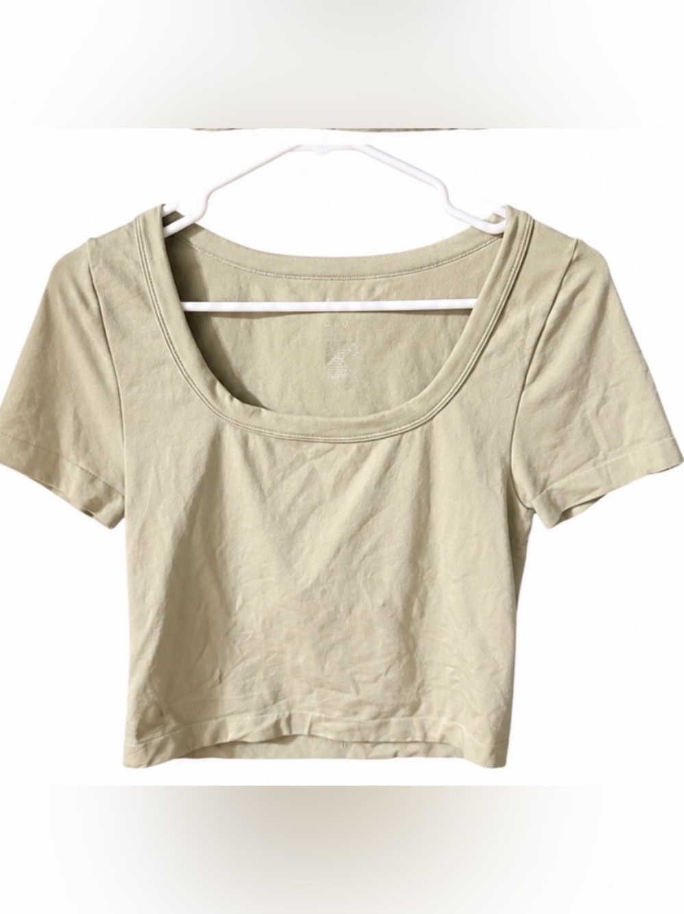 a new day Scoop Neck Crop Top - Light Beige